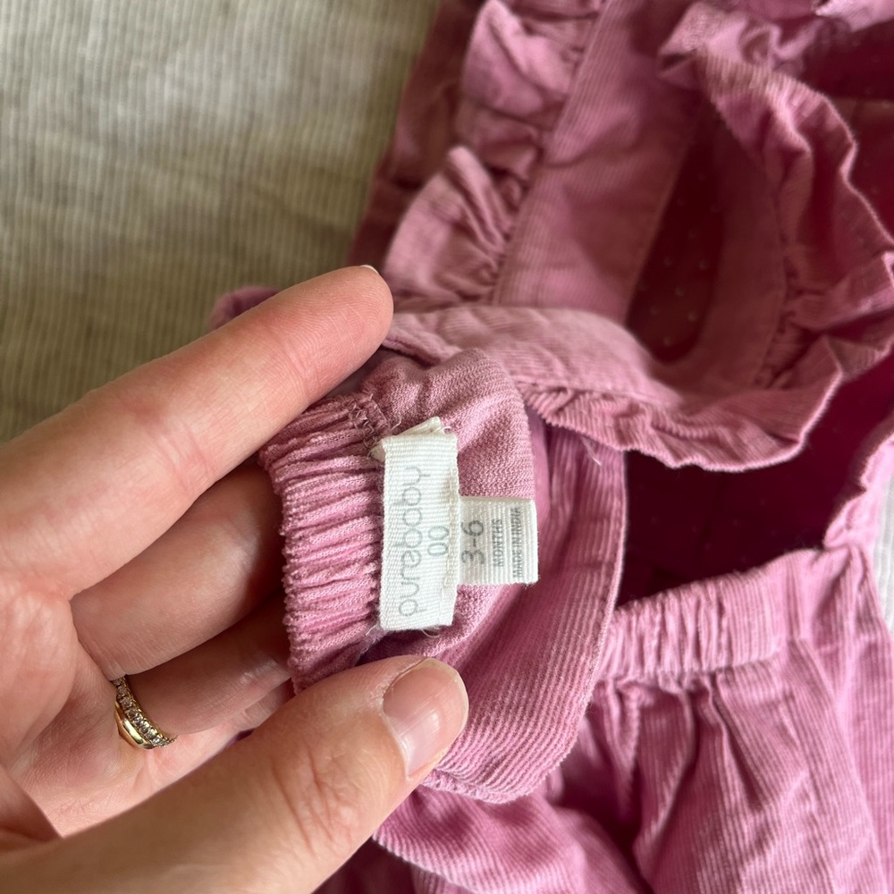 Pink Ruffled Kids Romper - Picture 3 of 3